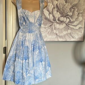 Modcloth Snowfalling for You Fit and Flare Dress Sz XL